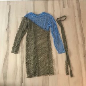 Mesh Dress with Belt Size Small